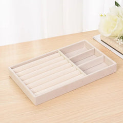 Plush jewelry storage box jewelry box rings earrings bracelets necklaces storage display shelf