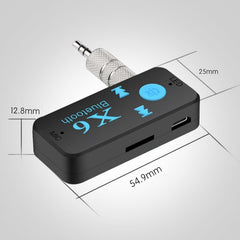 X6 Bluetooth Transmitter Aux Usb Car Play Music Receiver Adapter 5.0 mm  Bluetooth Adapter  MP3 Music Adapter For car player