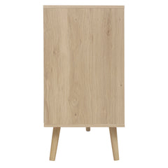 4 Door Accent Cabinet Sideboard Buffet Storage Cabinet with Adjustable Shelf for Entryway Living Room Bedroom