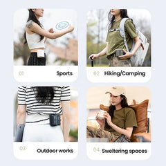 4500mah Portable Usb Mini Hanging Waist Fan Small Electric Personal Belt Clip Fan For Sport Personal Handheld Cooling Fan
