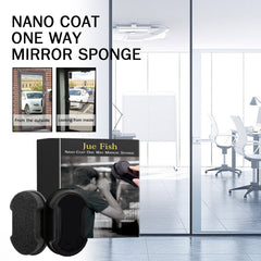 Nano Coat One Way Mirror Sponge, Car Windshield Bathroom Office Floor-To-Ceiling Window Glass Nanosponge Wipe