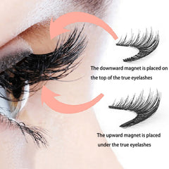 Five magnetic adhesive free magnetic eyelash clamp set for European and American thick magnetic eyelashes