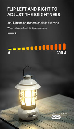 Camping Ligjt Outdoor  Ambience Lighting Camping Light Vintage Horse Light Gift USB Charging Tent Camp Lamp