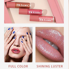 Fit Colors Pearlescent Lip Gloss Matte Non-Stick Cup Mermaid Sparkling Lip Gloss