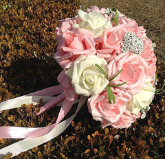 Bride Holding Flowers Romantic Wedding Colorful Bride 's Bouquet Red Pink Blue And Purple Bridal