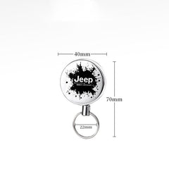 Outdoor equipment high elasticity telescopic steel wire rope keychain anti loss and anti-theft telescopic keychain