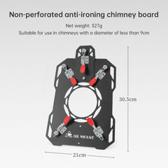 Anti-ironing board for chimney of outdoor tent stove aluminum alloy open-free fire-retardant board for camping firewood stove