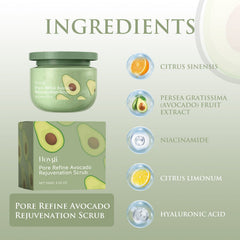 Avocado Ice Cream Scrub, Full Body Cleanse Exfoliating Dead Skin Shower Refresh Body Scrub