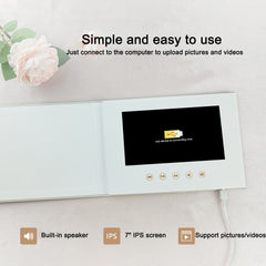 Multi functional commercial wedding video invitation letter linen material video brochure