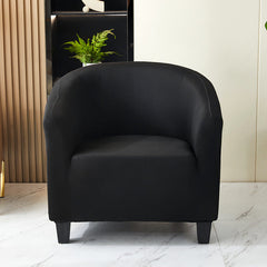 Elastic solid color semi-circular sofa cover, internet cafe, sand caf é, hotel leisure booth, all inclusive, single sofa chair cover