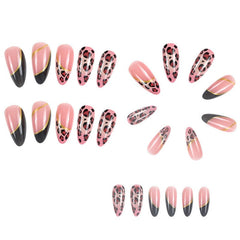 Nail Art Almond Nails Finished Wearable Nails Mid-Length Nail Art Patch Ins Style Hot Girl