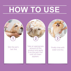 Pet Lavender Shampoo Gently Cleans Pet Cat And Dog Hair Fluffy Smooth And Fragrant