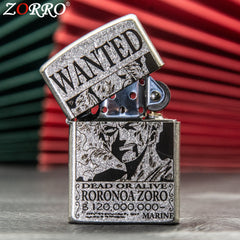 ZORRO Zoro Ancient Silver Pirate King Zoro Kerosene Lighter