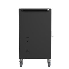 Mobile Charging Cart and Cabinet for Tablets Laptops 30-Device With Combination Lock--Black