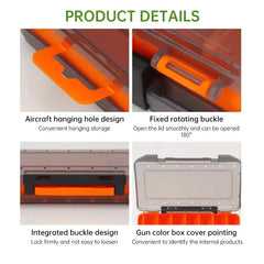 14-Compartment Fishing Tackle Box for Accessories, Lures & Hooks, Double-Sided Organizer.