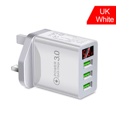 Digital display phone charger 3USB digital display screen fast charger, multi port USB charging head