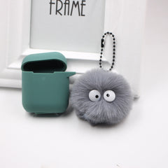 Spirited Away Dust Elf briquettes keychain pendant plush round student bag key pendant gift