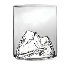 Mountain viewing cup China-Chic style glass transparent household tea cup hot water resistant cup creative Fuji Mountain Tibetan Cup