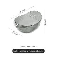 Household washing basket basin plastic drain basket wash fruit basin rice basket storage basket