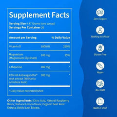 supercalm magnesium calming powder electrolyte raspberry powder mixed powder