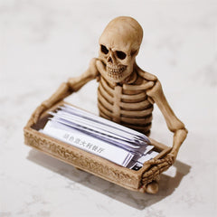 Antique Skull Holding Slot Storage Small Tray