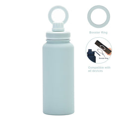 Magnetic Phone Holder Outdoor Large Capacity 1L Wide-Mouth Insulated Stainless Steel Sports Water Bottle
