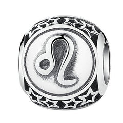BAMOER 925 Sterling Silver Aquarius Star Sign Zodiac Beads Charms fit Bracelets PSC048