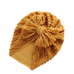 Baby Cow Louver Bow Head Cap Baby High Elastic Brimless Indian Tire Hat