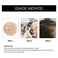 Rice Anti-Slip Shampoo Soap, Moisturizes Scalp Cleans Hair Repairs Damaged Hair And Strengthens Hair Shampoo Soap