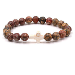 Fashion bead jewelry cross bracelet
