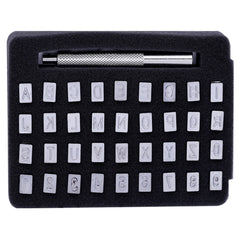 36 Pcs Steel Punch Alphabet Letter Number Leather Stamper Set 6mm Metal Punching Tools for DIY Leather Craft Making
