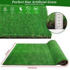 2FTX10FT Outdoor Artificial Grass Runway Blanket, Thick and Realistic Fake Grass Roll Decoration 1.38 "Pile Height