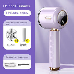 Fuzz Trimmer with Digital Display for Home Use, Rechargeable Sweater Defuzzer and Hair Remover 2-in-1