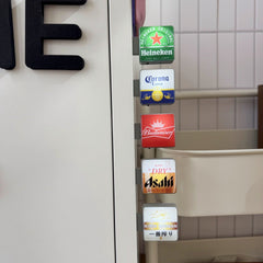 Creative Beer Series Magnetic Attraction Light Sign Fridge Magnet Perforated Board Entrance Door Luminescent Magnetic Decoration Magnetic Sticker