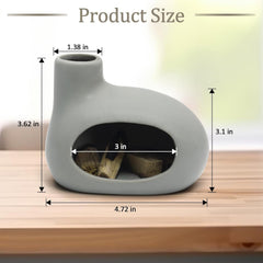Ceramic Incense Burner with Palo Santo and Sage for Aromatherapy