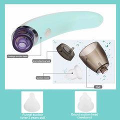 Baby Nasal Aspirator Electric Safe Hygienic Nose Cleaner With 2 Sizes Of Nose Tips And Oral Snot Sucker