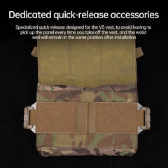 One Pair (2 Pieces) Style 3Ac Kit for FCPC V5 Tactical Vest Cummerbunds, with Quick Release Buckle, made of imported Tegris.