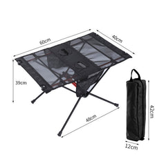 Ultra Light Folding Table Outdoor Camping Camping Car Portable Barbecue Picnic Cup Hole Mobile Phone Bag Small Table