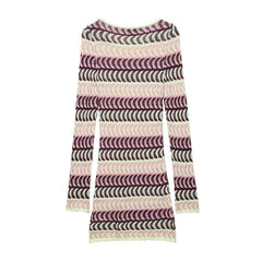 Style Women's Fashion Casual Long Sleeve Fitted Knit Dress