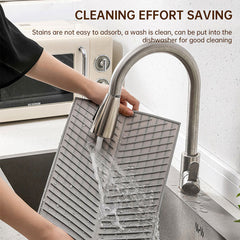 Dishes drain pad insulation pad can be cut kitchen wash countertop drain dishes sink stove water control silicone mat