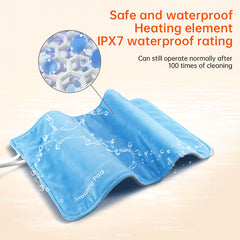 **5V USB grey heating pad (19.6x11.8") with 59" cable for cramps & back pain, works as mini heated blanket.**