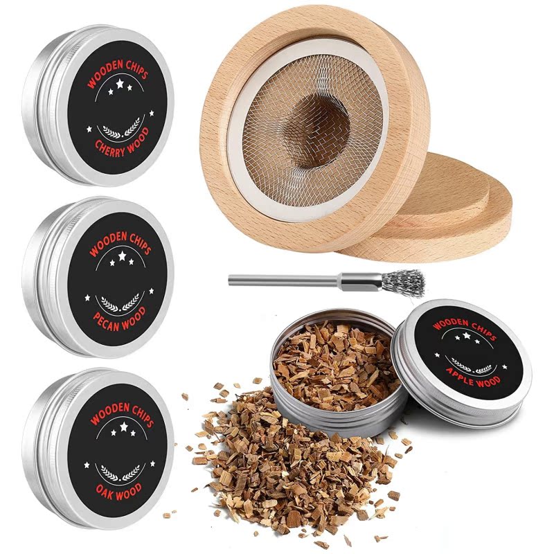 Wooden Smoker Beech Cocktail Smoker Set Wooden Cocktail Smoker
