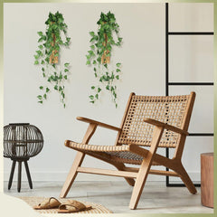 Wooden wall vase dried flower decoration green plant container pine wood wall hanging vase