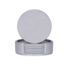 Creative PU leather coaster Exquisite insulated tea water cushion Square leather coaster
