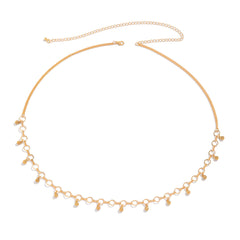 Simple and cold style round bead waist chain body chain sexy love single-layer waist chain accessory