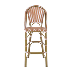Wicker Bar Stool with Aluminum Frame (Set of 2)