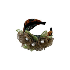Fashionable handmade fabric exaggerated flower headwear