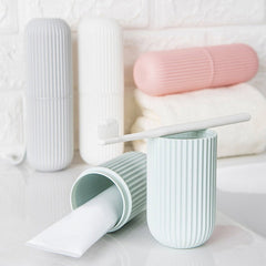 Plastic toothbrush box portable toothbrush cup brushing teeth mouthwash cup and dental cylinder