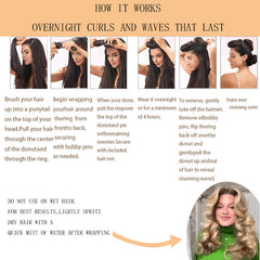 Sleeping lazy heatless hair curler simple big wave bold curling iron