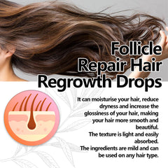 Follicle Repair Hair Regrowth Drops, Hair Protection Strong And Solid Hair Thickening Scalp Nourishing Massage Lotion